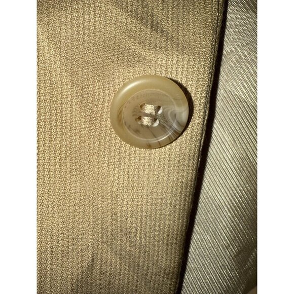 Adolfo International Blazer 100% SILK Tan Beige Stripe 46R Quiet Luxury - Picture 5 of 9